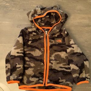 Camouflage And Orange North Face Jacket